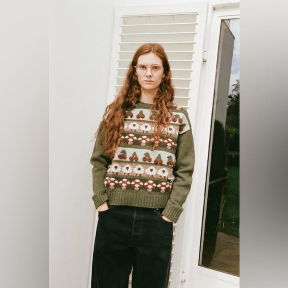NWT Sea Molly Embroidered Wool Sweater